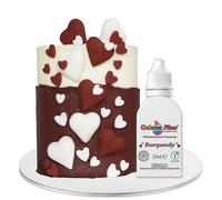 Colour Flex Oil Based Food Colouring Burgundy - Concentrated Food Colouring for Colouring High Fat Foods; Buttercream, Chocolate, Sugar Paste, Fondant, Icing, Batter & More - 25ml