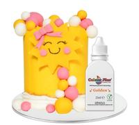 Colour Flex Oil Based Food Colouring Golden - Concentrated Food Colouring for Colouring High Fat Foods; Buttercream, Chocolate, Sugar Paste, Fondant, Icing, Batter & More - 25ml