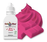 Colour Flex Oil Based Food Colouring Hot Pink - Concentrated Food Colouring for Colouring High Fat Foods; Buttercream, Chocolate, Sugar Paste, Fondant, Icing, Batter & More - 25ml