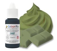 Colour Flex Sage Oil Based Food Colouring Gel For Colouring High Fat Foods; Buttercream, Chocolate, Sugarpaste, Fondant, Icing, Batter & More - 15ml