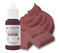 Colour Flex Velvet Red Oil Based Food Colouring Gel For Colouring High Fat Foods; Buttercream, Chocolate, Batters, Fondant, Icing & More - 15ml
