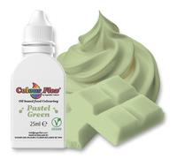 Colour Flex Pastel Green Oil-Based Food Colouring 25ml - Vibrant Concentrated Formula for Chocolate, Buttercream & Cake Batters by Sugarflair - Bake-Stable, Vegan