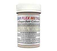 Colour Flex Pearl White Edible Paint - Metallic Pearl White Edible Paint for Cake Decorating - Ready To Use, Suitable For Sugar Paste, Marzipan, Modelling Pastes and more - 25ml