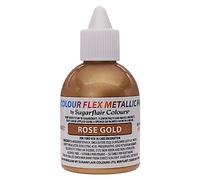 Colour Flex Rose Gold Edible Paint - Metallic Rose Gold Edible Paint for Cake Decorating - Ready To Use, Suitable For Sugar Paste, Marzipan, Modelling Pastes and more - 60ml