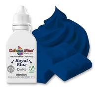 Colour Flex Royal Blue Oil-Based Food Colouring 25ml - Vibrant Concentrated Formula for Chocolate, Buttercream & Cake Batters by Sugarflair - Bake-Stable, Vegan, Kosher