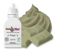 Colour Flex Sage Oil-Based Food Colouring 25ml - Vibrant Concentrated Formula for Chocolate, Buttercream & Cake Batters by Sugarflair - Bake-Stable, Vegan, Kosher