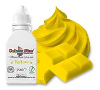 Colour Flex Yellow Oil-Based Food Colouring 25ml - Vibrant Concentrated Formula for Chocolate, Buttercream & Cake Batters by Sugarflair - Bake-Stable, Vegan, Kosher