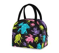 Colour Frog Lunch Bag for Women Men Reusable Insulated Lunch Tote Bag for Office Work School Picnic Hiking