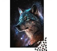 Colour Galaxy Wolf 1000 Piece Puzzles for Adults Interesting Stress Reduction Adult Puzzle Games for Adults Teen 1000pcs (38x26cm)