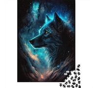 Colour Galaxy Wolf 1000 Pieces Paper Puzzles for Adults Jigsaw Puzzles Educational Game Challenge Toy 1000pcs (38x26cm)