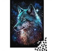 Colour Galaxy Wolf Paper Puzzles 1000 Piece Jigsaw Puzzles for Adults Educational Game Challenge Toy Christmas Eve Gifts 1000pcs (38x26cm)
