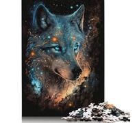 Colour Galaxy Wolf Puzzle Challenging And Brainteasing 100% Recycled Cardboard Jigsaw Puzzle for Adult Children 1000pcs (75x50cm)