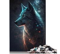 Colour Galaxy Wolf Puzzle Family Fun Paper Rectangular Jigsaw Puzzle for Boy Or Girl 1000pcs (75x50cm)