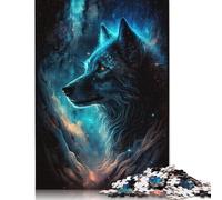 Colour Galaxy Wolf Puzzle for Adults And Teenagers 1000 Pieces Puzzle for Adults Sustainable Puzzle Games 1000pcs (75x50cm)