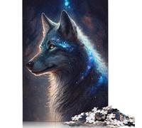 Colour Galaxy Wolf Puzzle Precise Interlocking Paper Rectangular Jigsaw Puzzle for Adult Children Unique Gift 1000pcs (75x50cm)