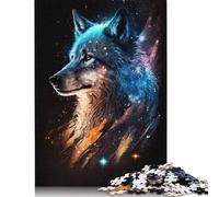 Colour Galaxy Wolf Puzzle Relax Challenge Toy Premium Cardboard Jigsaw Puzzle for Adult Children 1000pcs (75x50cm)