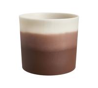 Colour Gradient Round 18cm Cedar Brown Flowerpot - Indoor Plant Pot