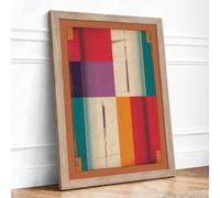 Colour Grid Composition Mid-Century Framed Wall Art Print A2 (59.4×42cm)