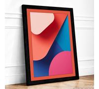 Colour Harmony Geometric Framed Wall Art Print A1 (84.1×59.4cm) Black, Wall Decor for Living Room, Bedroom, Office & Home, Ready to Hang, Art Gift