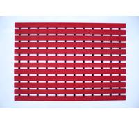 Nicoman Shower Drying Mat Non-Slip Bath Drainage Matt Slatted Duckboard Design| RED - (61x43cm / 24x17 inches)