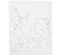 Colour-in Canvas, Fruit Bowl, D. 1,6 cm, Size 24x30 cm, 360 g, 1 pc