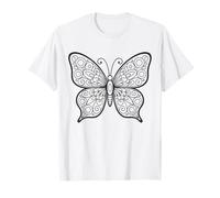 Colour in The Mandala Butterfly and Paint it Yourself T-Shirt