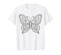 Colour in The Mandala Butterfly and Paint it Yourself T-Shirt