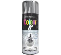 Colour It Chrome Effect Quick Drying Paint, Multi-Surface, Gloss Finish, Smooth Coverage, Durable, Rust-Resistant, Long-Lasting, Ideal for Doors, Gates, Railings & Furniture, 400ml (Pack of 1)