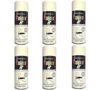 Colour It Ivory Silk Quick Drying Paint, Multi-Surface, Gloss Finish, Smooth Coverage, Durable, Rust-Resistant, Long-Lasting, Ideal for Doors, Gates, Railings & Furniture, 400ml (Pack of 6)