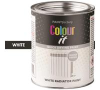 Colour It White Radiator Paint Tin Hard Wearing Quick Drying Multi Surface Brush On Protective Base Coating 300Ml 3070