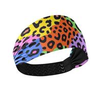 Colour Leopard Print Moisture Wicking womens headband Stretchy head for women for hiking Gym make up accesorios para el cabello de mujeres
