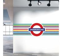 Colour London Underground Tube Lines - Personalised Station Name Sign - Vinyl Wall Decal Sticker [Large]