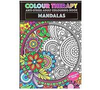 Colour Mandalas Theme Therapy Book - A4 Size 48 Pages (1 Pc.) - Stress Relief & High-Quality Artwork - Perfect for Mindful Meditations