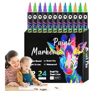 Colour Markers - Pens with Two Ends | Marker for Art Sketches for Colouring Double-Sided Markers for Painting and Sketching for Children and Adults in Drawing Journa
