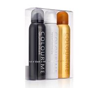 COLOUR ME Black/White/Gold Homme - Spray for Men - Rich & Woody 3 x 150ml