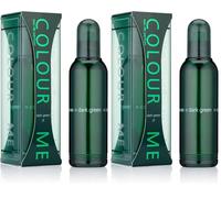 COLOUR ME Dark Green Perfume for Men. 100ml Eau de Parfum, Long-Lasting Luxury Fragrance - Mens Aftershave by Milton-Lloyd (Pack of 2)