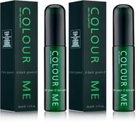 COLOUR ME Dark Green Perfume for Men. 50ml Eau de Parfum, Long-Lasting Luxury Fragrance - Mens Aftershave by Milton-Lloyd (Pack of 2)