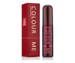 COLOUR ME Dark Red - Unisex EDP - Cedar, Resins & Musk, Elegant 50ml | Eau de Parfum, Floral Warm Scent, Ambergris, Saffron, Jasmine, Long Lasting, Gift for Him or Her, Everyday Wear