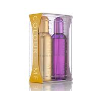 COLOUR ME Gold Homme & COLOUR ME Purple Perfume for Men and Women. 2x100ml Eau de Parfum - Twin Perfume His and Hers Gift Set. Luxury Fragrance -Mens & Ladies Long Lasting Perfume Set by Milton-Lloyd