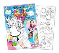 Colour Me Magnets! - Colour In Magnetic Crafts for Children and Toddlers, Made with Soft, Flexible and CE Approved Materials. Each Pack has 6 Designs and 10 Free Felt Tip Pens! (Princess)