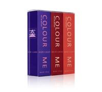 COLOUR ME Purple, Dark Red & Coral - EDP for Women - Sensual 3 x 50ml | Set of 3 Fragrances, Eau de Parfum for Women, Gift Set for Her