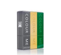 COLOUR ME Silver Sport, Gold Homme & Green - EDP for Men - Woody 3 x 50ml