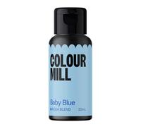 Colour Mill Aqua Blend Food Colouring Liquid Baby Blue - Edible Food Paint for Royal Icing, Macarons, Meringue, Fondant, Jellies, Beverages and More - 20 ml