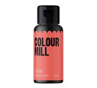Colour Mill Aqua Blend Food Colouring Coral: Next Generation Water Based Liquid Food Colours - 20 ml