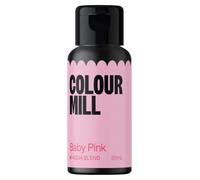 Colour Mill Aqua Blend Food Colouring Liquid Baby Pink - Edible Food Paint for Royal Icing, Macarons, Meringue, Fondant, Jellies, Beverages and More - 20 ml