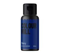 Colour Mill Aqua Blend Food Colouring Liquid Navy - Edible Food Paint for Royal Icing, Macarons, Meringue, Fondant, Jellies, Beverages and More - 20 ml
