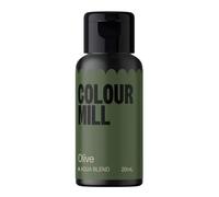 Colour Mill Aqua Blend Food Colouring Olive: Next Generation Water Based Liquid Food Colours - 20 ml