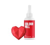 Colour Mill Choco Drip Red: Chocolate Drip Easy-Melt Drizzle for Desserts and Cakes - 125 g