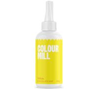 Colour Mill Choco Drip Yellow, Drip Cake Glaze, Easy-Melt Chocolate Drip for Cakes, Cookies, Macarons, Ice Cream, Cake Pops, Strawberries, and Cake Decorations - 125g