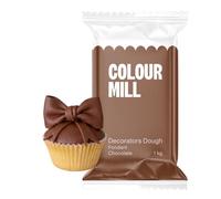 Colour Mill Decorators Dough Edible Cake Covering | Easy-to-Roll, Easy-to-Drape Fondant Sugarpaste - 2.2 Pounds Chocolate
